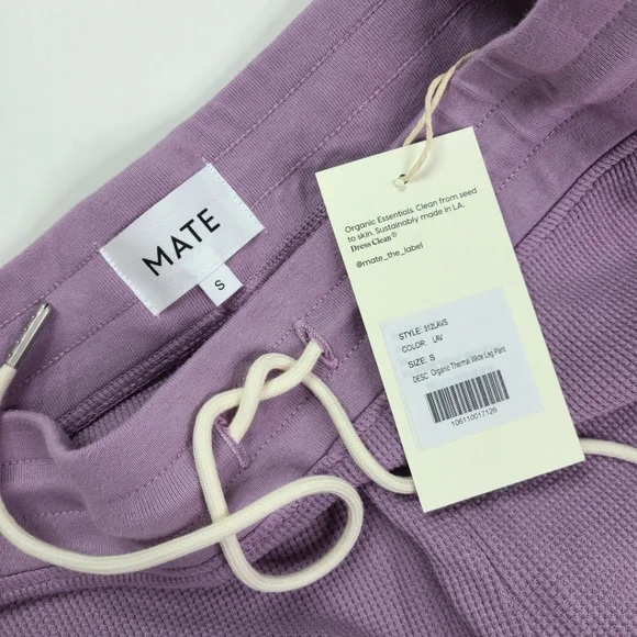 MATE THE LABEL Lavender Thermal Wide Leg Pants - Picture 3 of 5